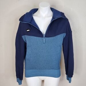 HOKA One One Blue Utility Wool Blend Hoodie Size Small